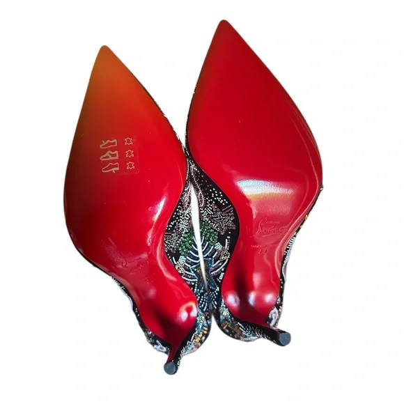 Christian Louboutin Hot Chick starlight Strass Crystal 100mm heels RETAIL 3,295